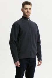 Sweater Hombre Cuello Con Cierre Azul Marino