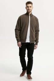 Sweater Hombre Cuello Con Cierre Verde