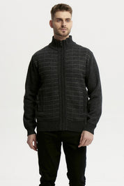 Sweater Hombre Cuello Con Cierre Marengo