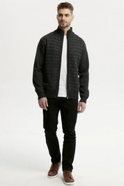 Sweater Hombre Cuello Con Cierre Marengo