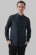 Camisa Hombre Regular Azul Oscuro