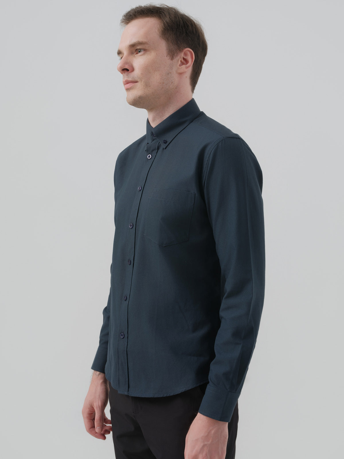 Camisa Hombre Regular Azul Oscuro
