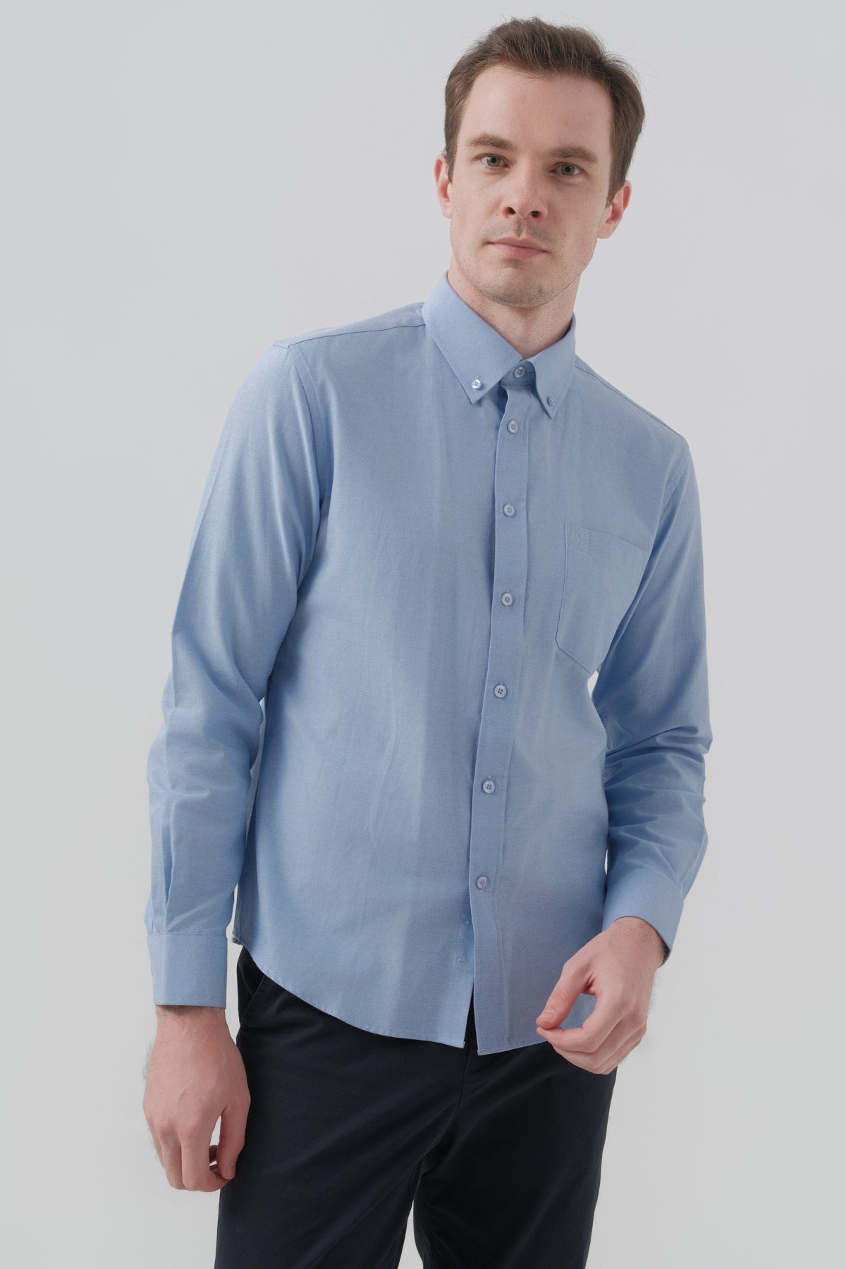 Camisa Hombre Regular Celeste