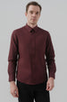 Camisa Hombre Regular Burdeo