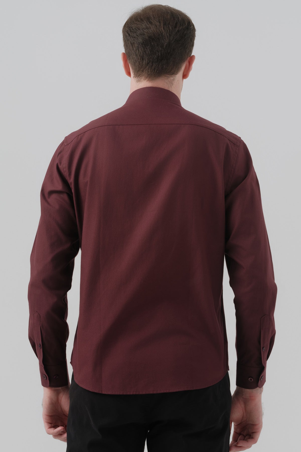 Camisa Hombre Regular Burdeo