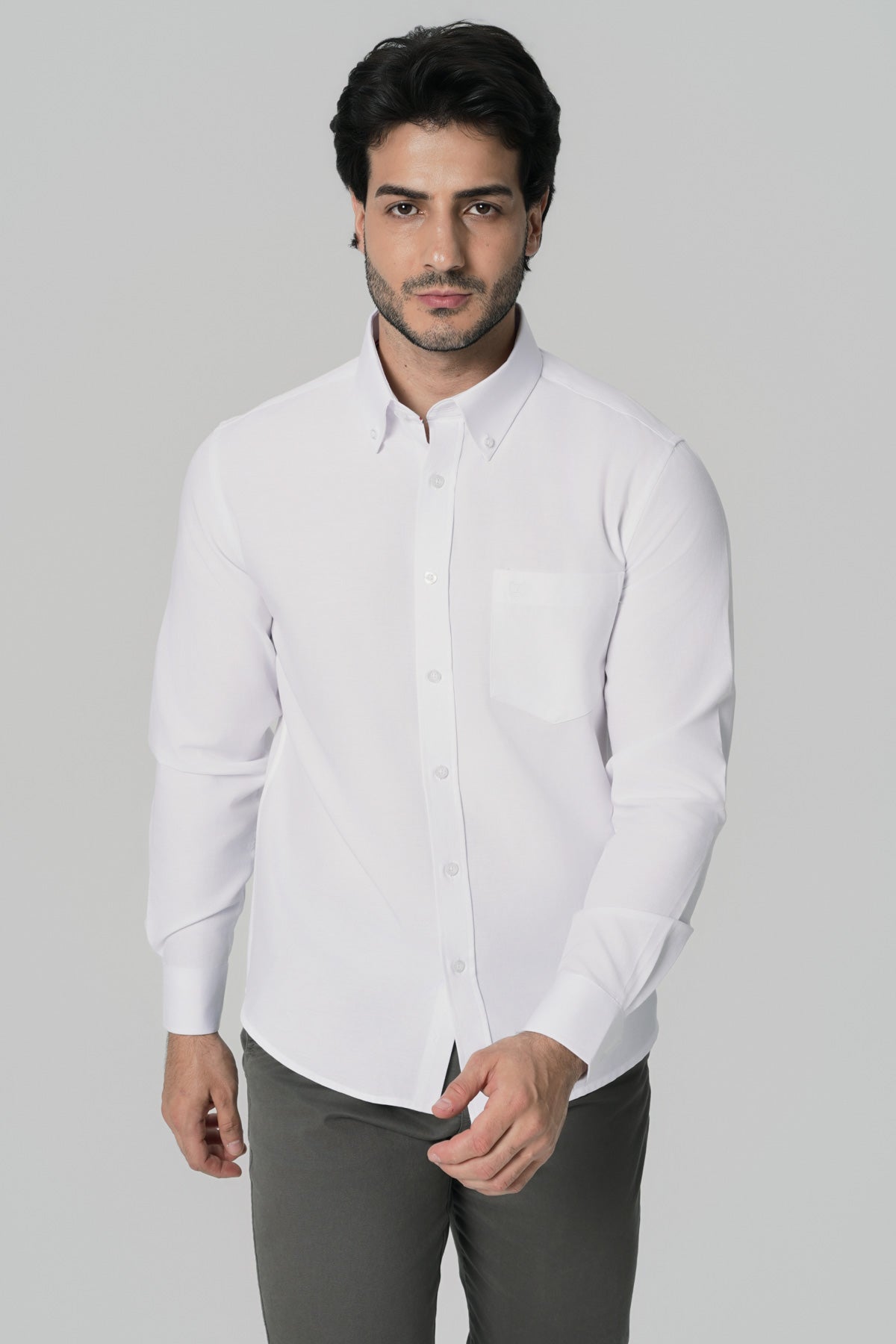 Camisa Regular Hombre Blanco