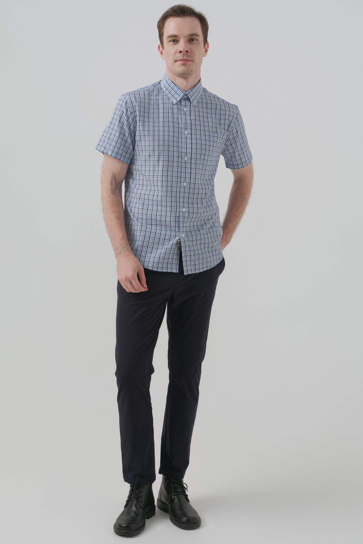 Camisa Classic Hombre Azul Claro