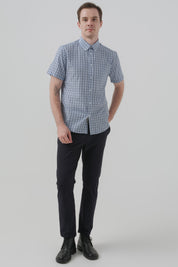 Camisa Classic Hombre Azul Claro