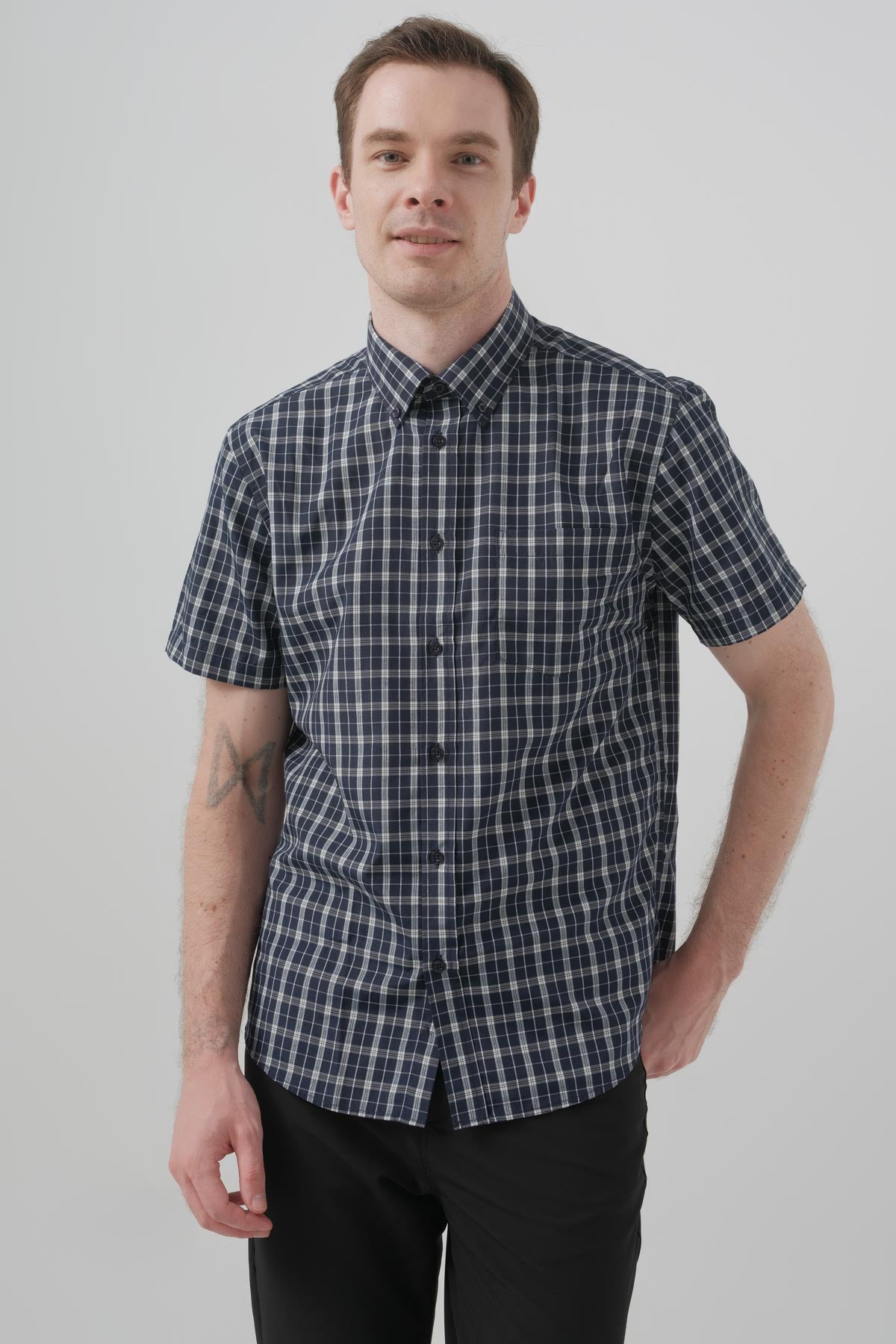 Camisa Classic Hombre Azul Marino