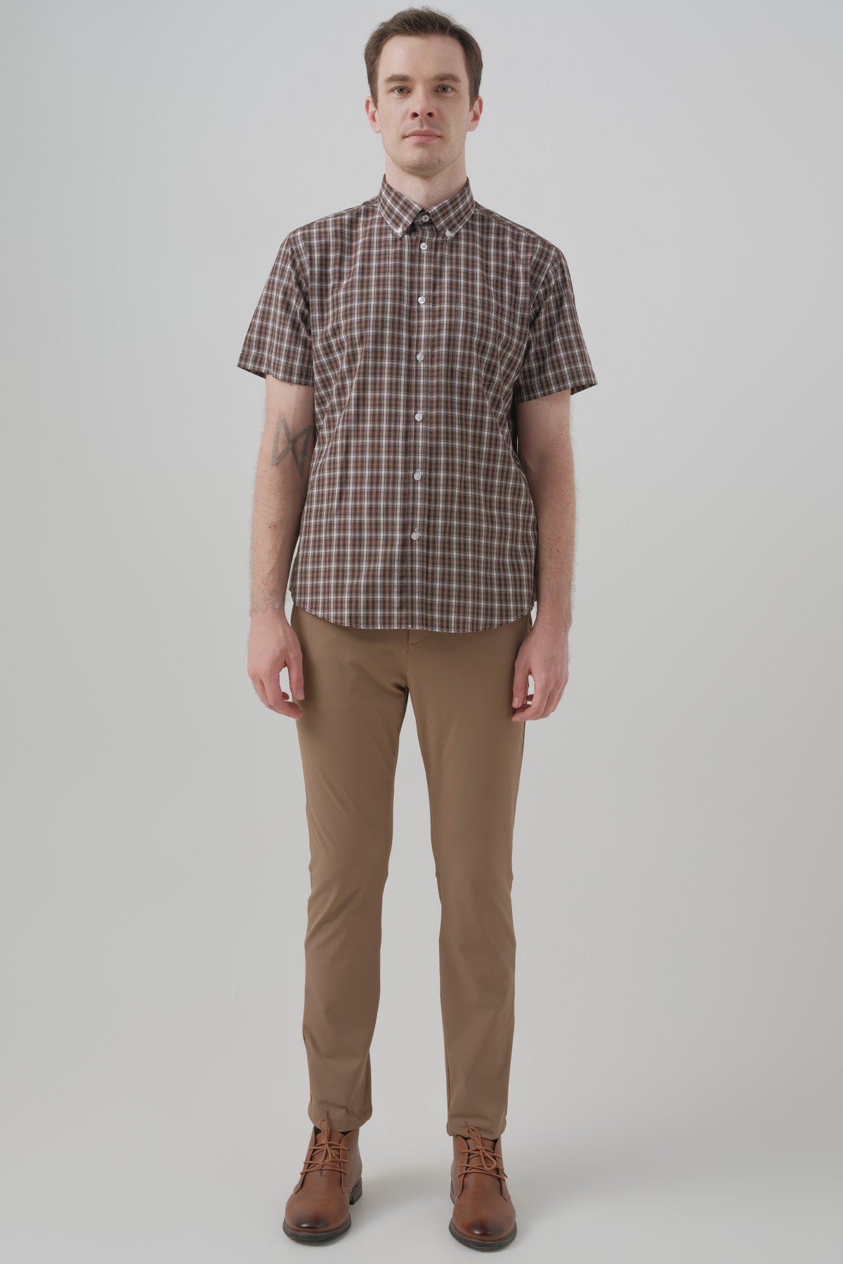 Camisa Classic Hombre Café