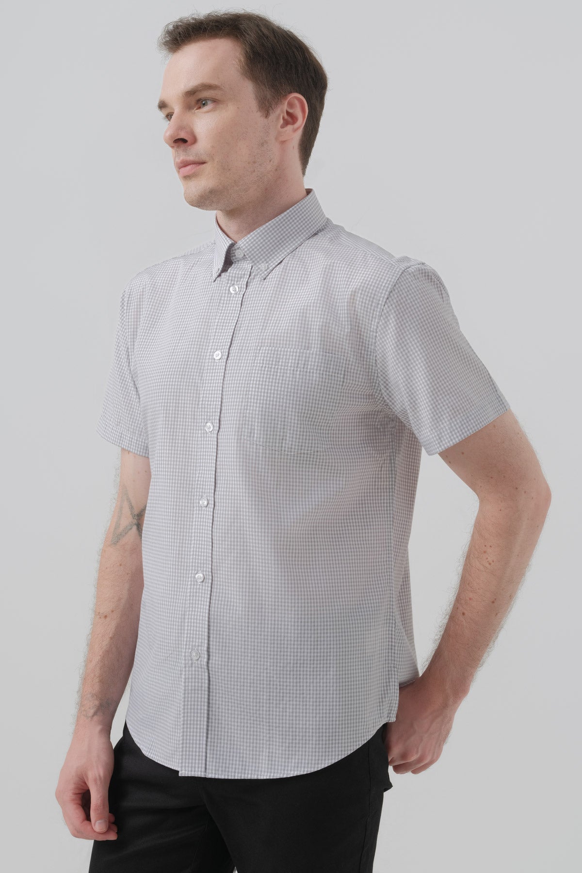 Camisa Classic Hombre Gris