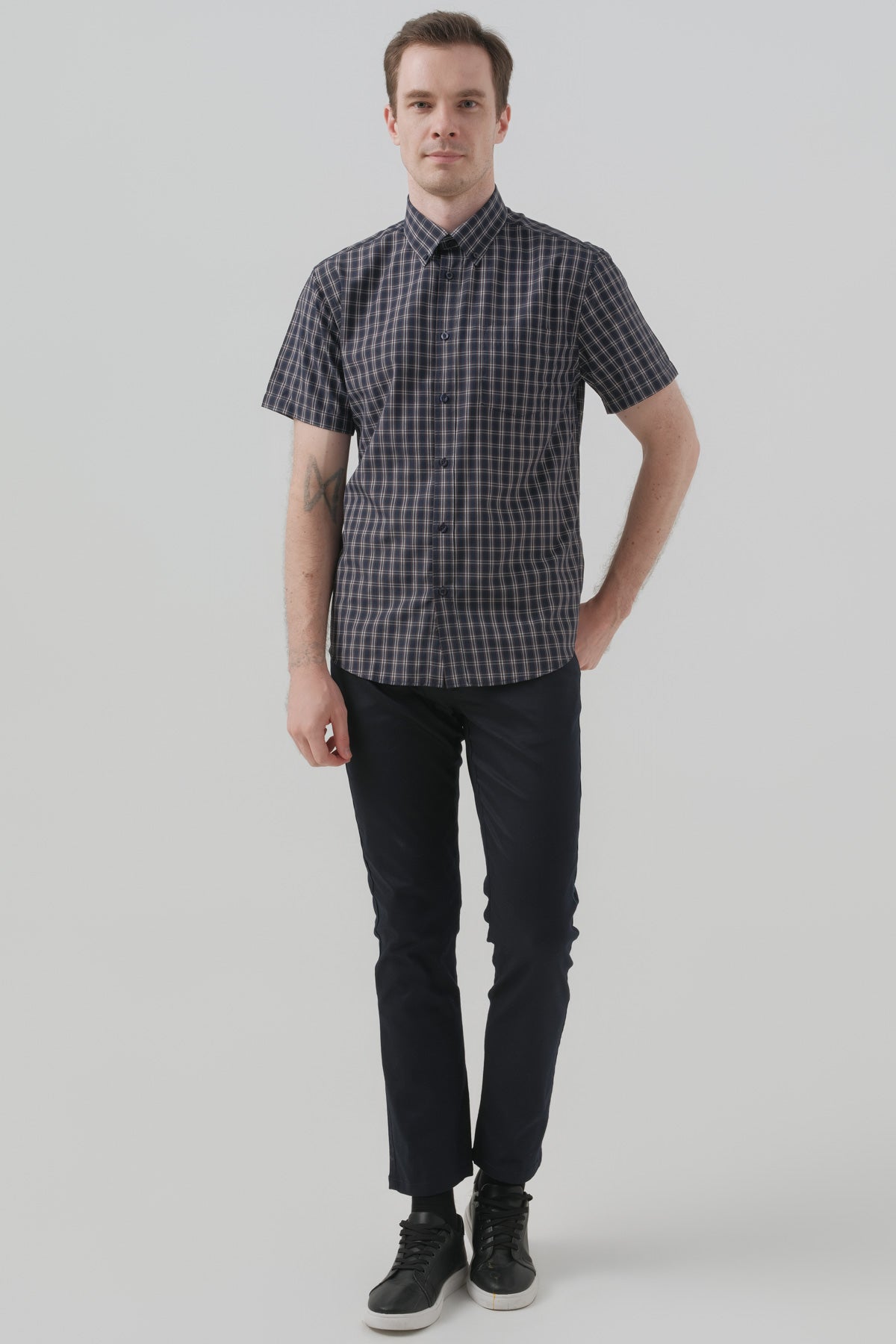 Camisa Classic Hombre Azul Oscuro