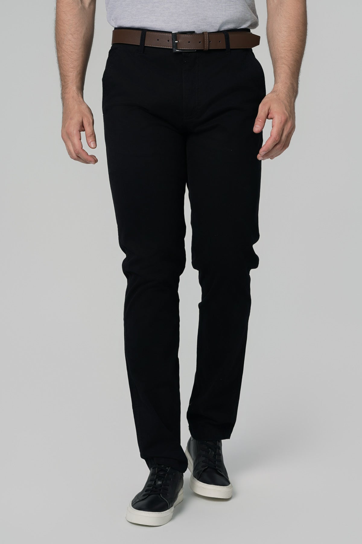 Pantalón Calce Recto Hombre Negro
