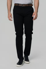 Pantalón Calce Recto Hombre Negro