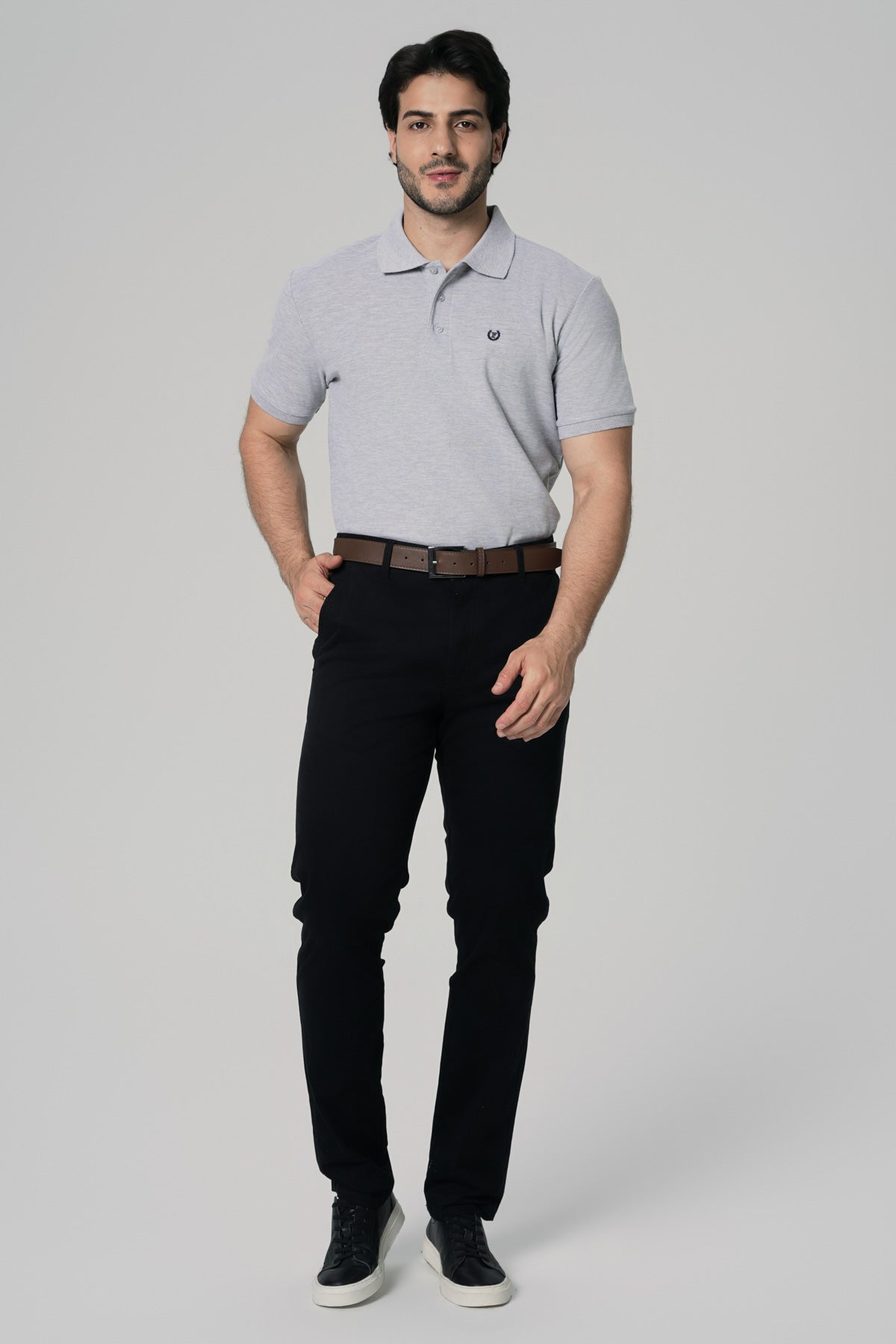 Pantalón Calce Recto Hombre Negro