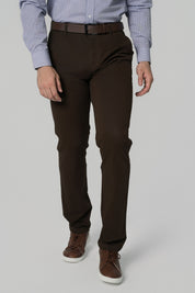 Pantalón Calce Recto Hombre Café