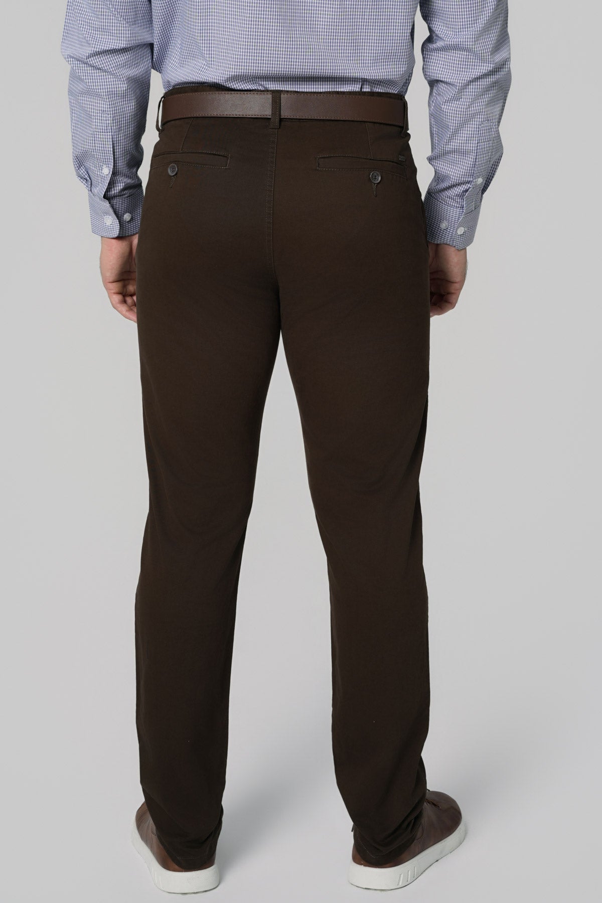 Pantalón Calce Recto Hombre Café