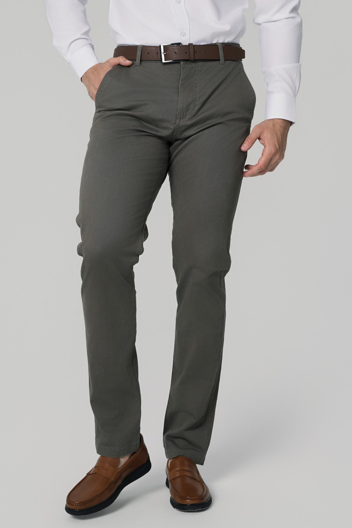 Pantalón Calce Recto Hombre Kaki