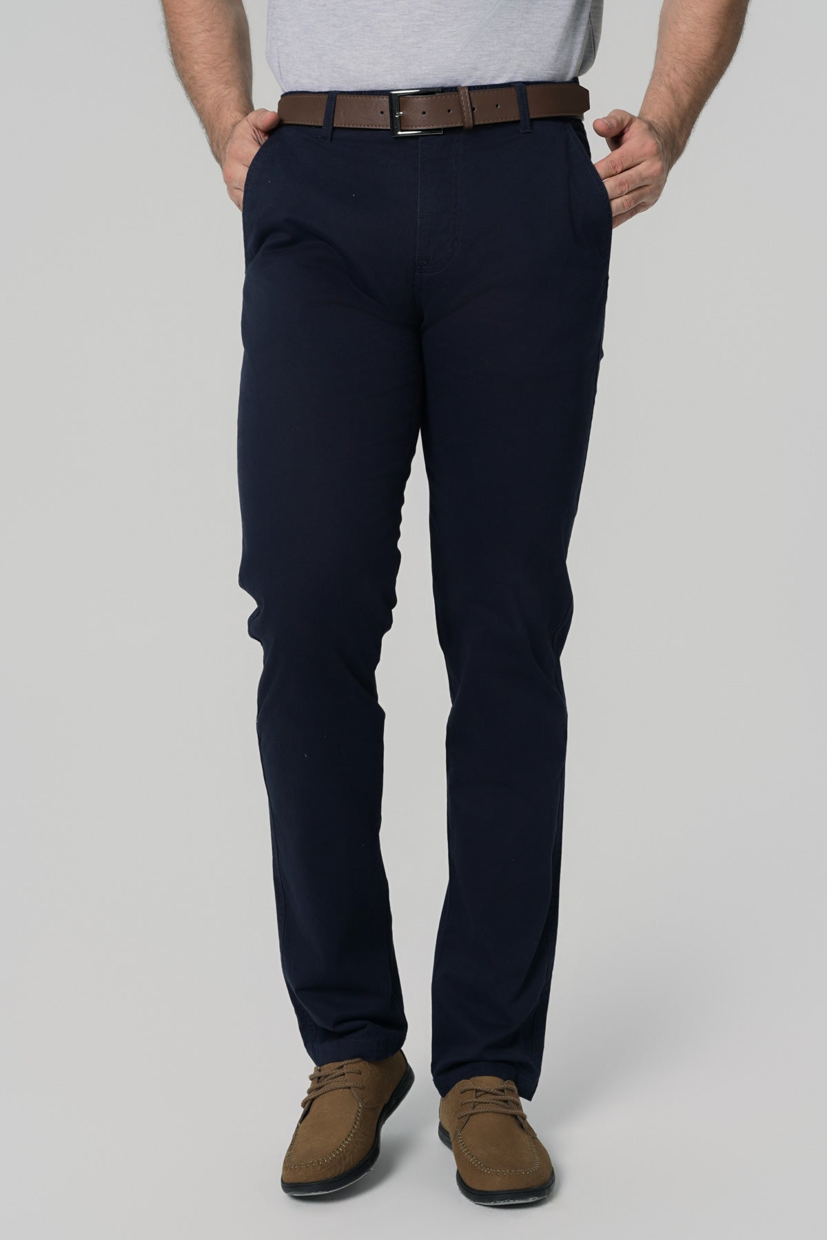 Pantalón Calce Recto Hombre Azul Marino