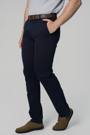 Pantalón Calce Recto Hombre Azul Marino