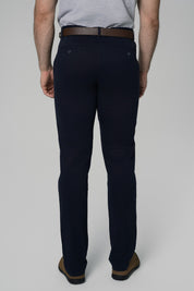 Pantalón Calce Recto Hombre Azul Marino