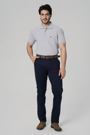 Pantalón Calce Recto Hombre Azul Marino