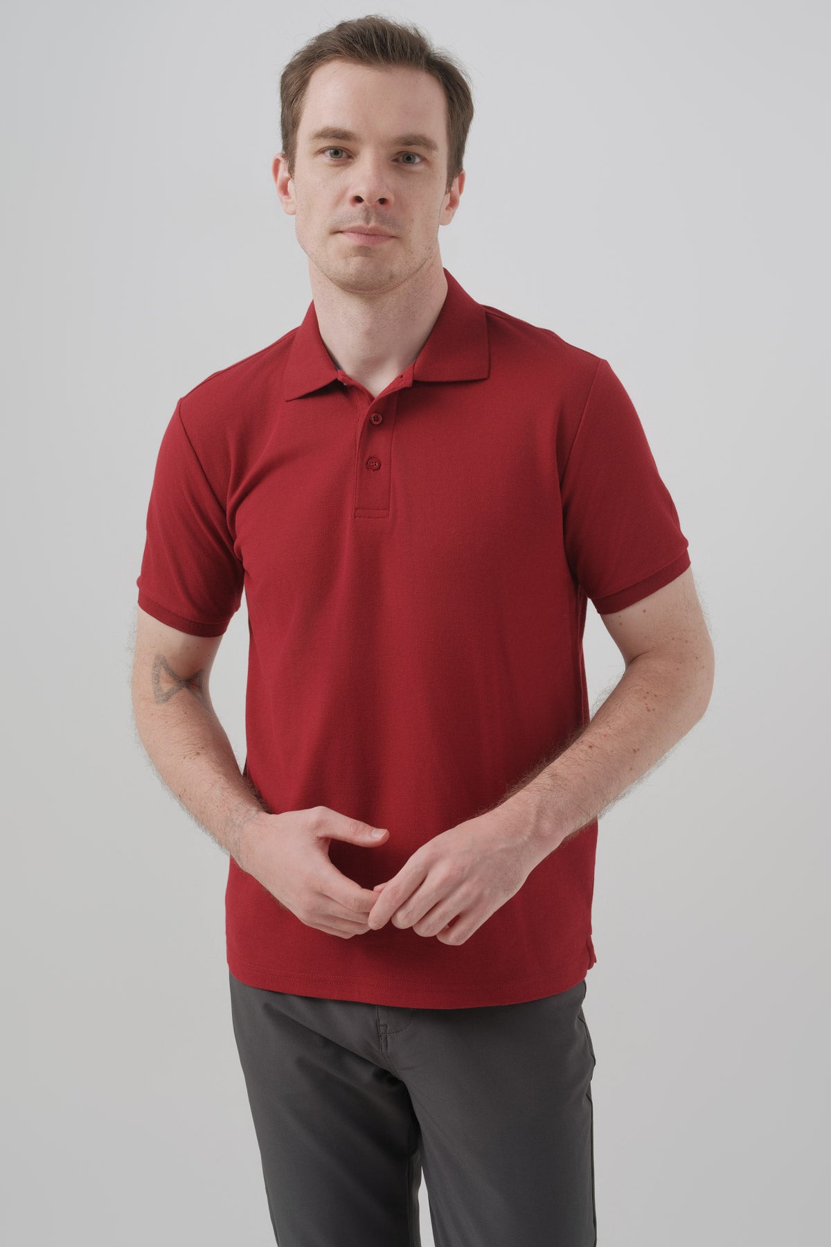 Polera Hombre Regular Burdeo