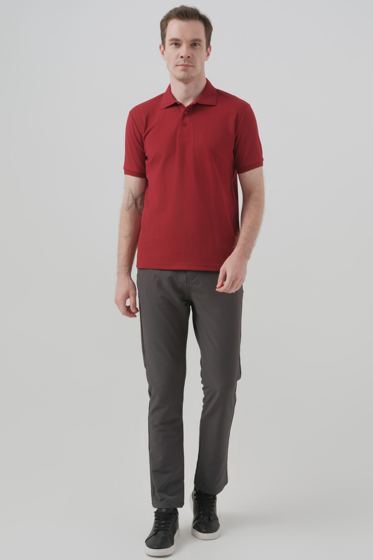 Polera Hombre Regular Burdeo