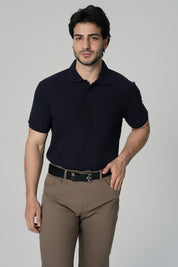 Polera Regular Hombre Azul Marino