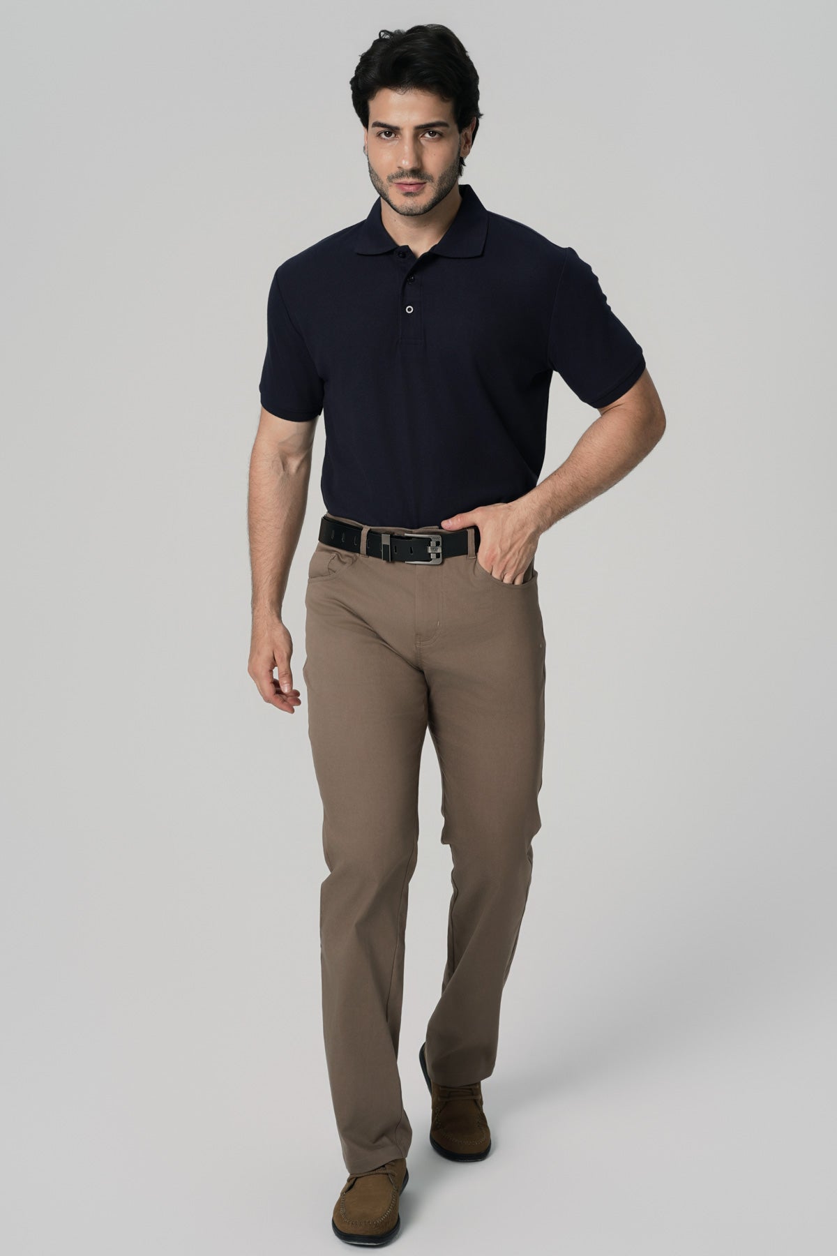 Polera Regular Hombre Azul Marino