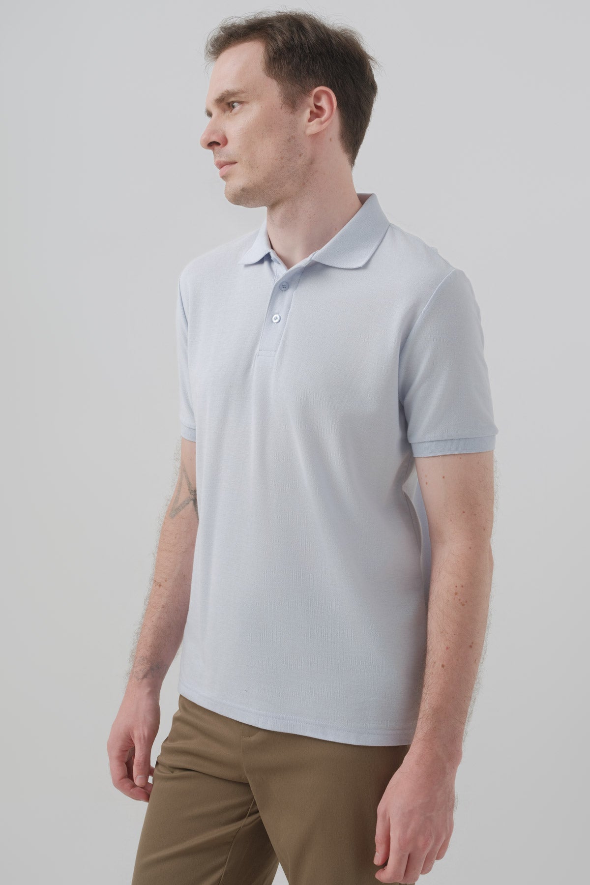 Polera Hombre Regular Celeste