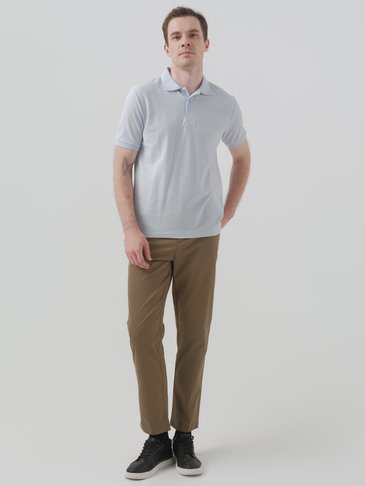 Polera Hombre Regular Celeste