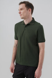 Polera Hombre Regular Verde Militar