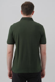 Polera Hombre Regular Verde Militar