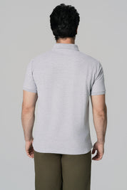 Polera Regular Hombre Gris Melange