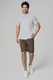 Polera Regular Hombre Gris Melange
