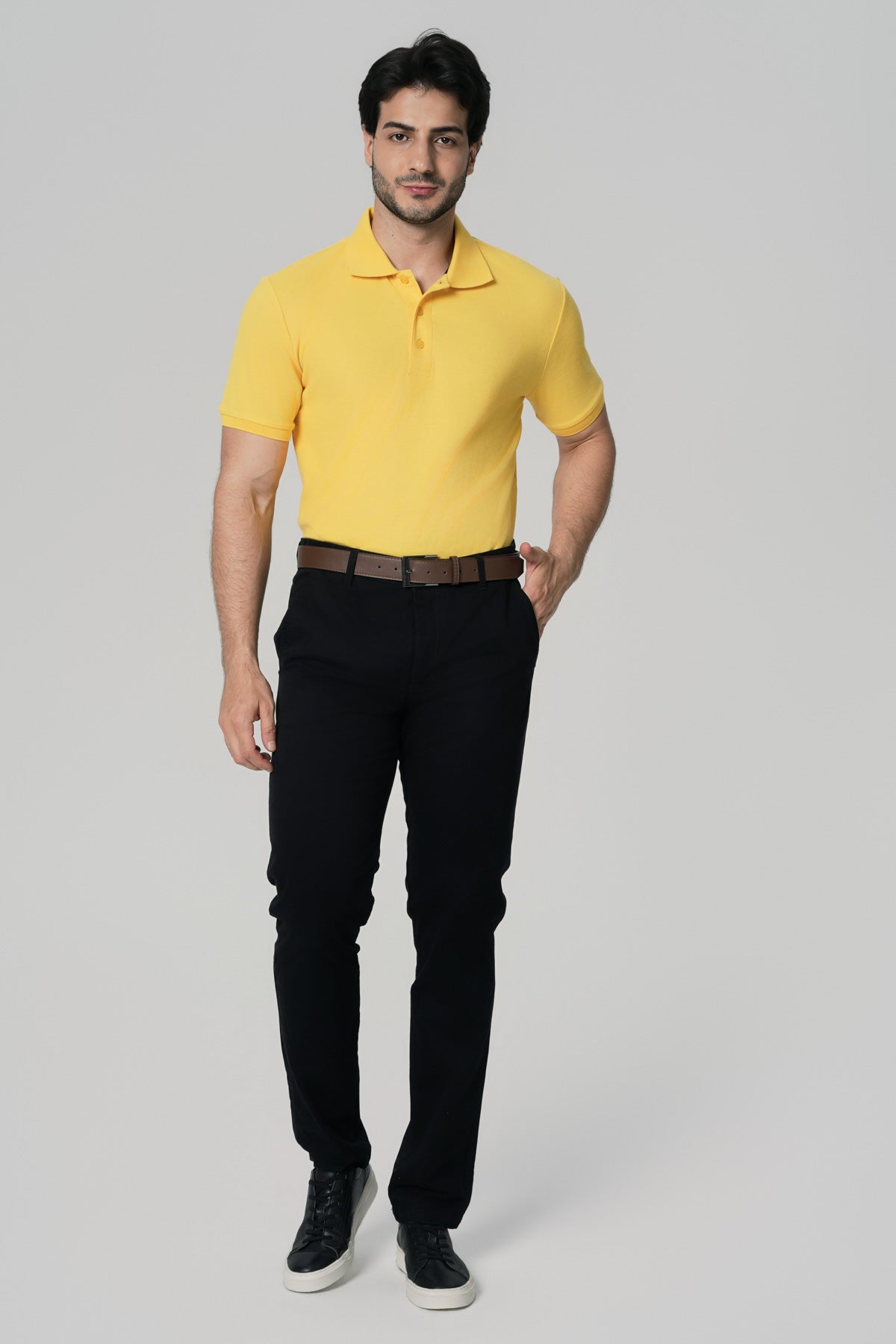 Polera Regular Hombre Amarillo