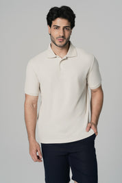 Polera Regular Hombre Beige