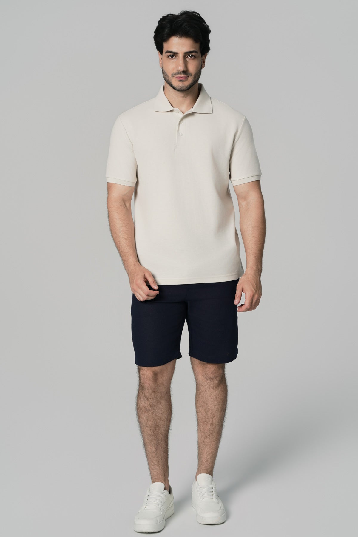Polera Regular Hombre Beige
