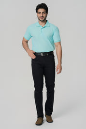 Polera Regular Hombre Turquesa
