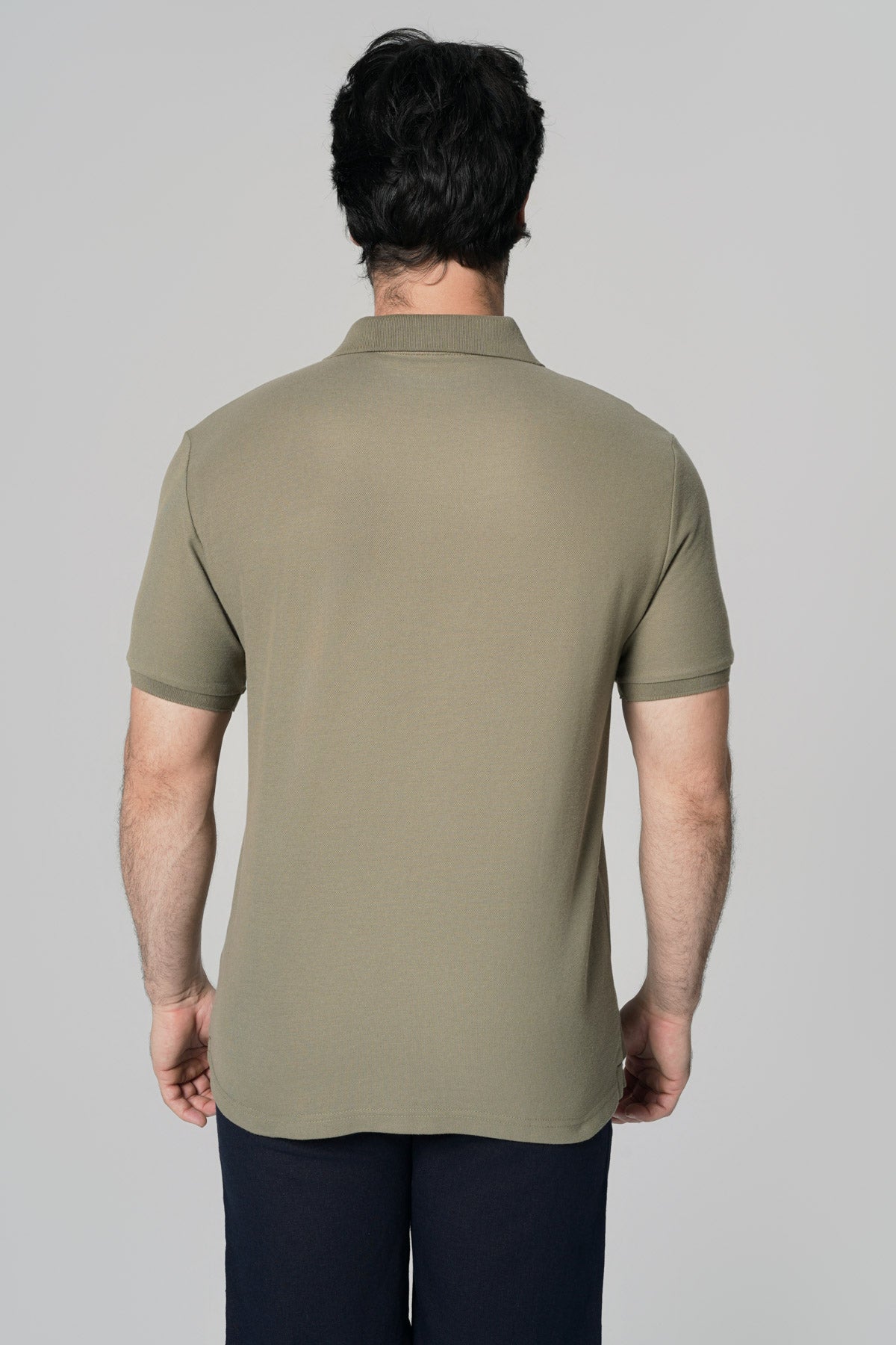Polera Regular Hombre Verde Olivo