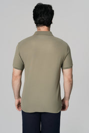 Polera Regular Hombre Verde Olivo