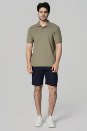 Polera Regular Hombre Verde Olivo