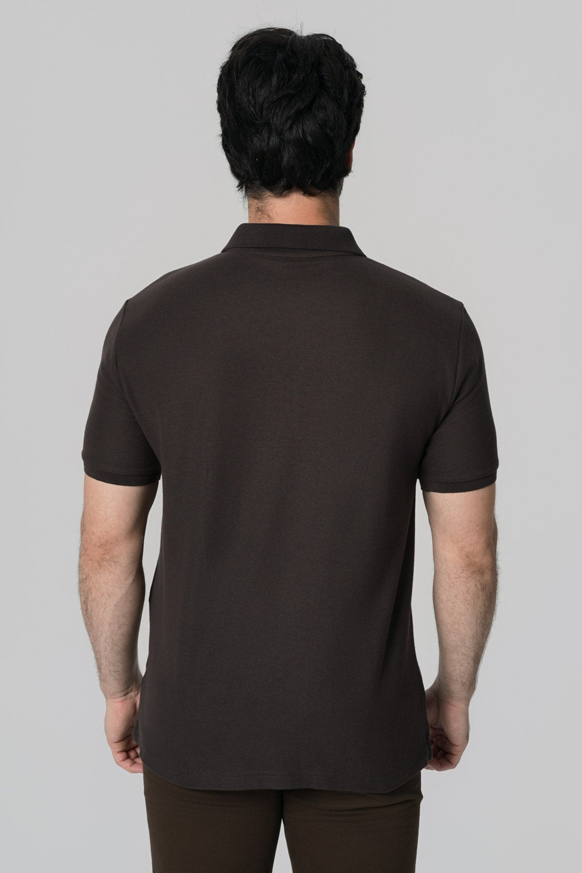 Polera Regular Hombre Café