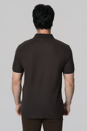 Polera Regular Hombre Café