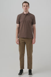 Polera Hombre Regular Marrón