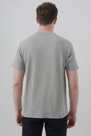 Polera Hombre Regular Gris Melange