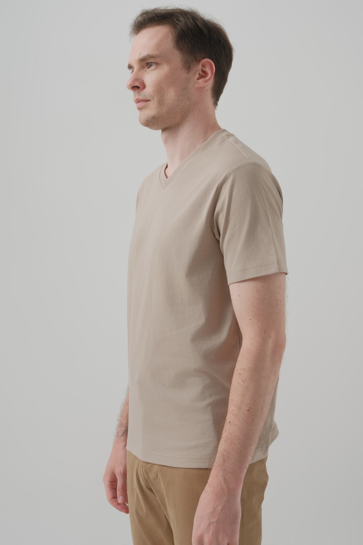 Polera Hombre Regular Beige