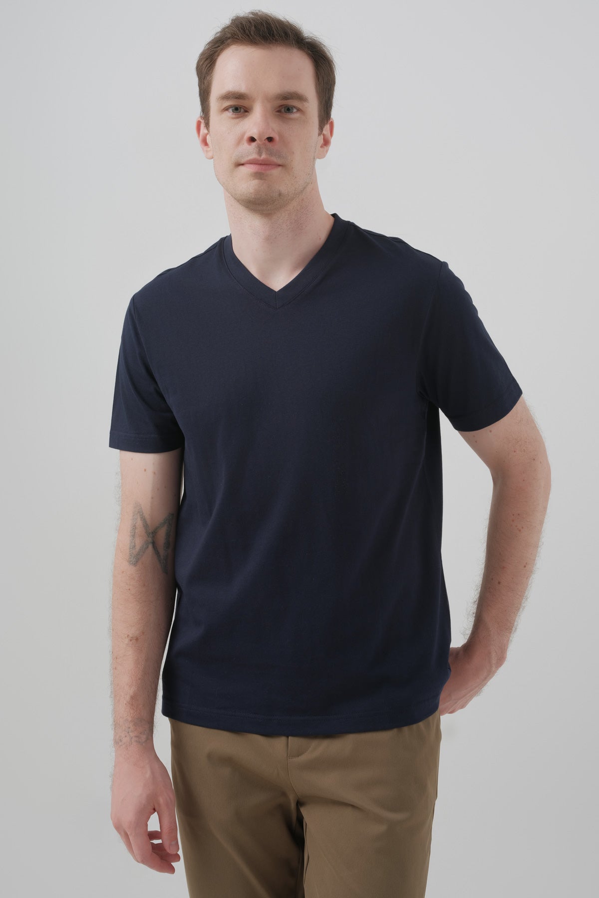 Polera Hombre Regular Azul Marino
