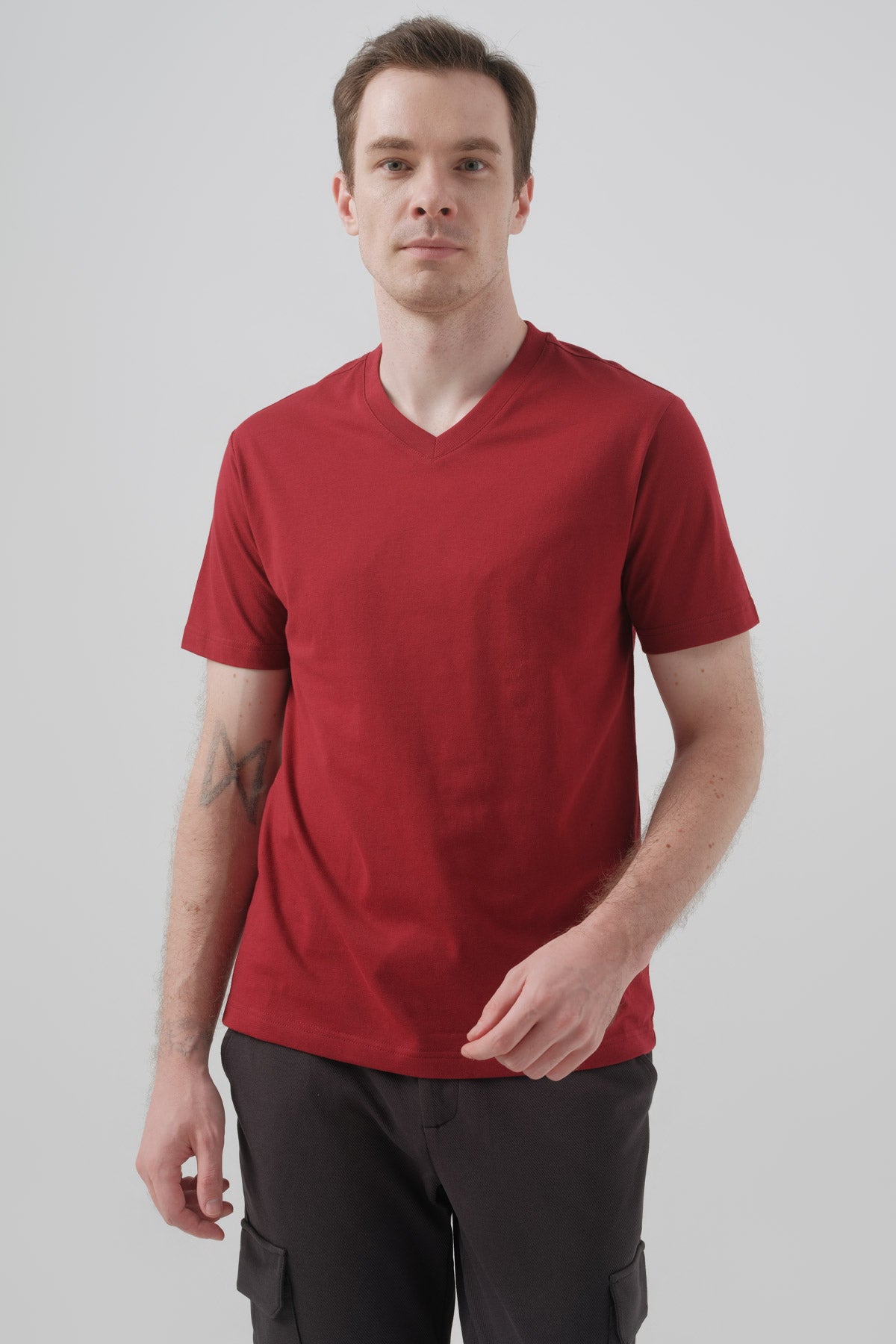 Polera Hombre Regular Burdeo